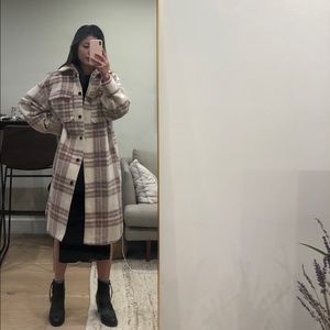 H&M Long Plaid Shacket